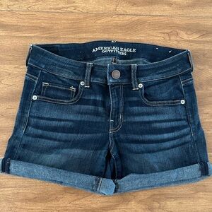 American Eagle Outfitters Women's Deep Indigo Jean Shorts